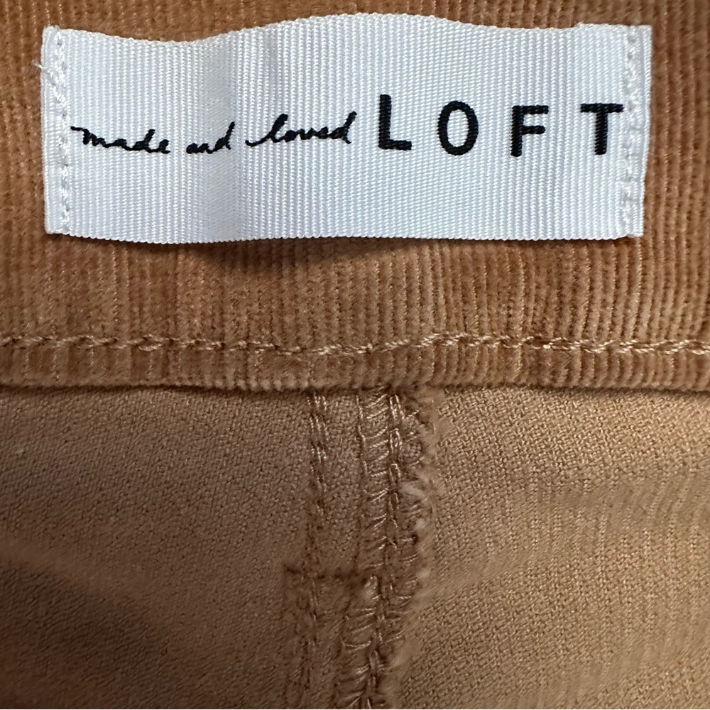 LOFT Tan Corduroy Skinny Pants Women’s Size 30 Stretch - Picture 8 of 11